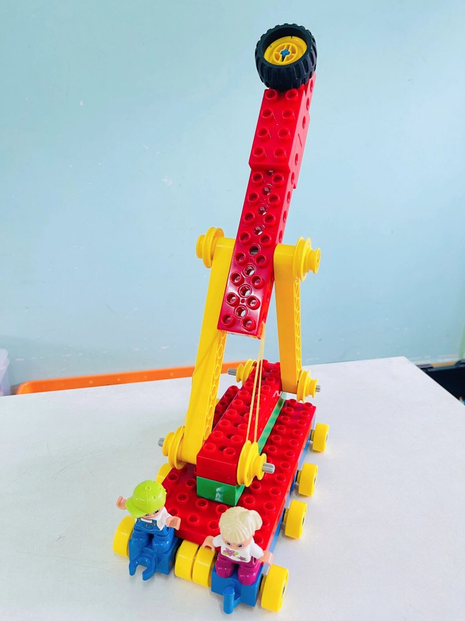 乐高大颗粒·投石车 大颗粒作品《投石车》 本期所学知识:杠杆原理