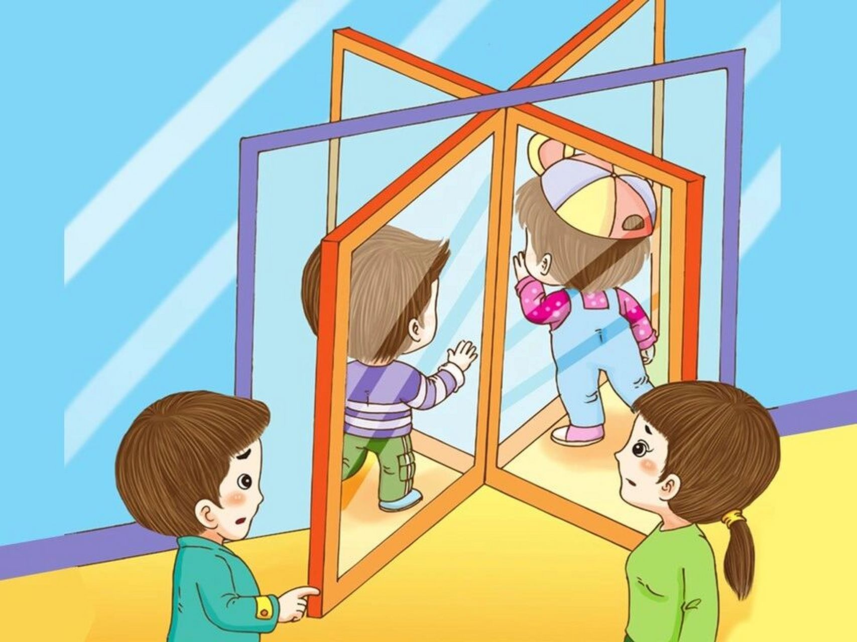 幼儿园安全教育|旋转门里守规则