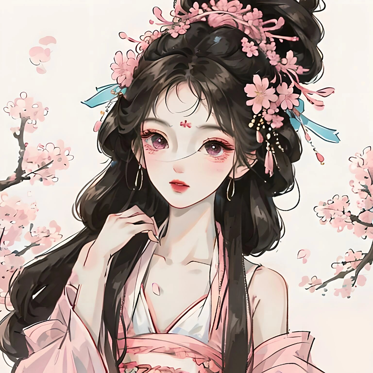 古风头像|气质温婉的樱花美人