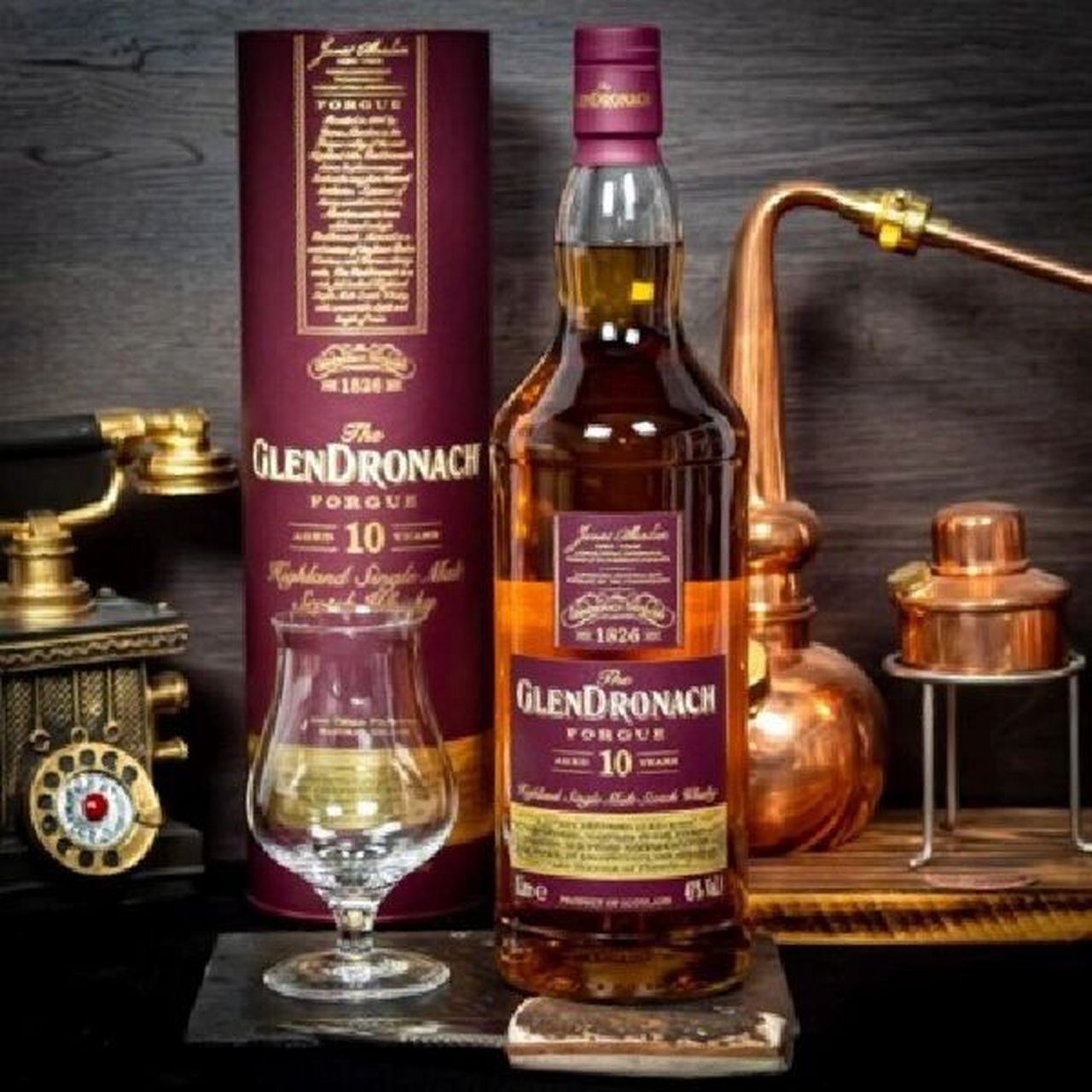 格兰多纳 10年forgue 单一麦芽威士忌 glendronach 10 yo forgue