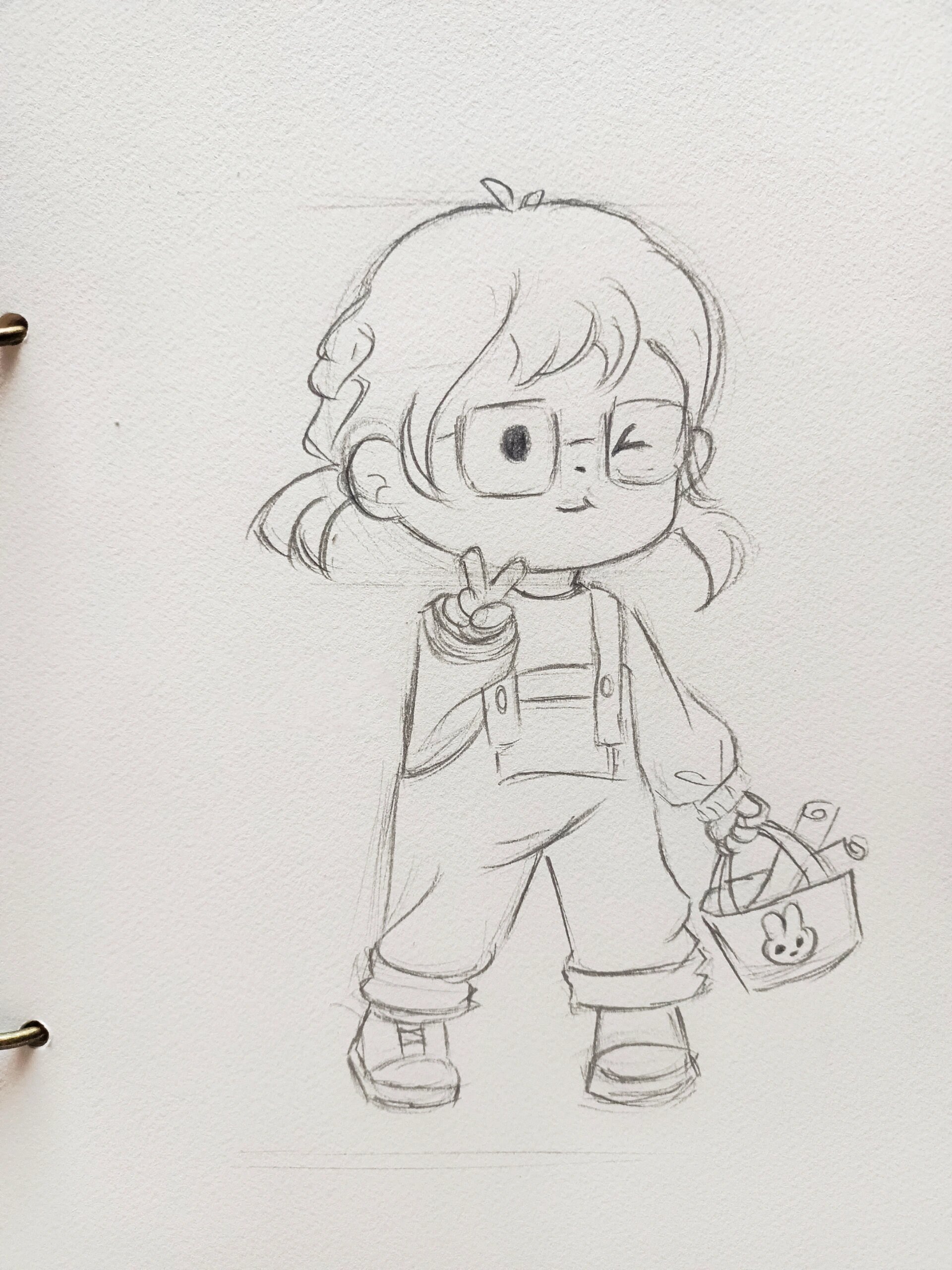 简笔画,比耶女孩 (附步骤)手绘教程