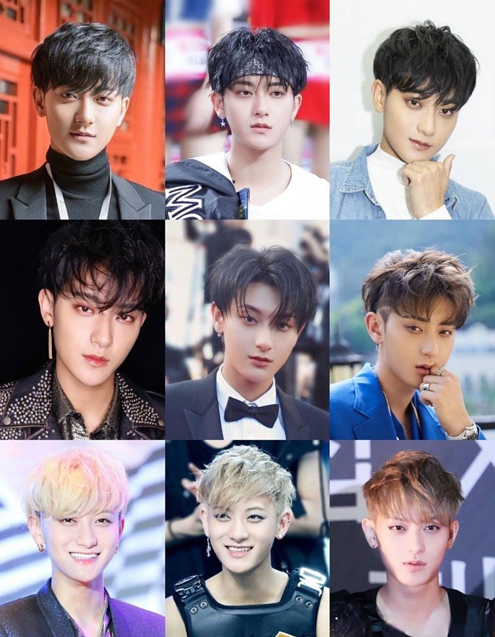 网友制作的内娱男星九宫格#内娱男明星九宫格,你最喜欢哪位[作揖]谁