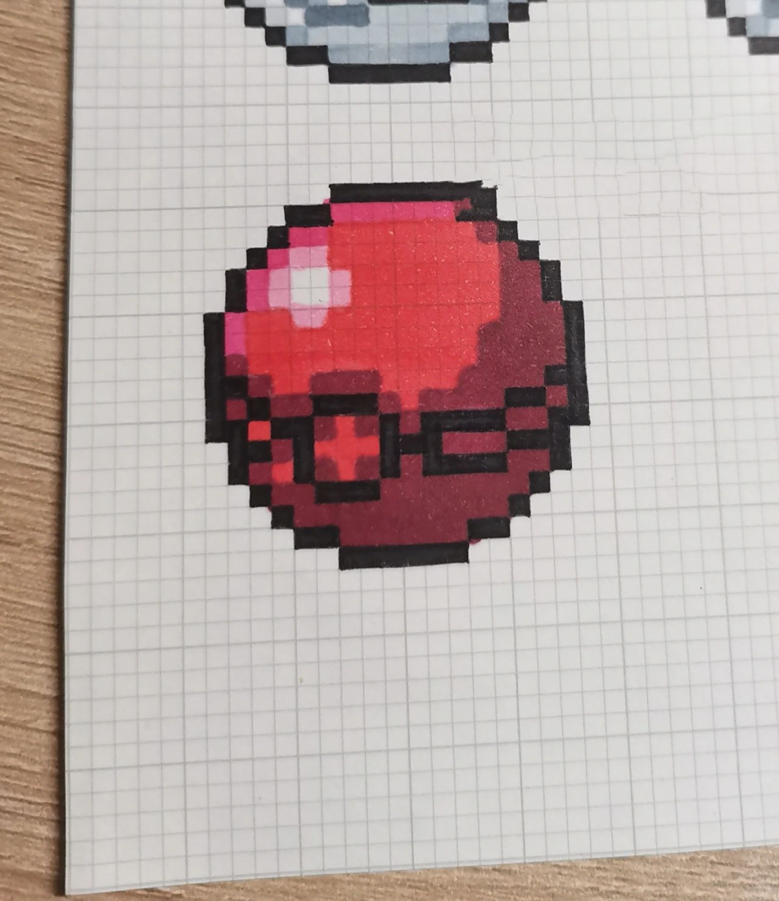 像素画7378 精灵球 贵重球 笔:touch mark 168色 纸:a4大小 2mm