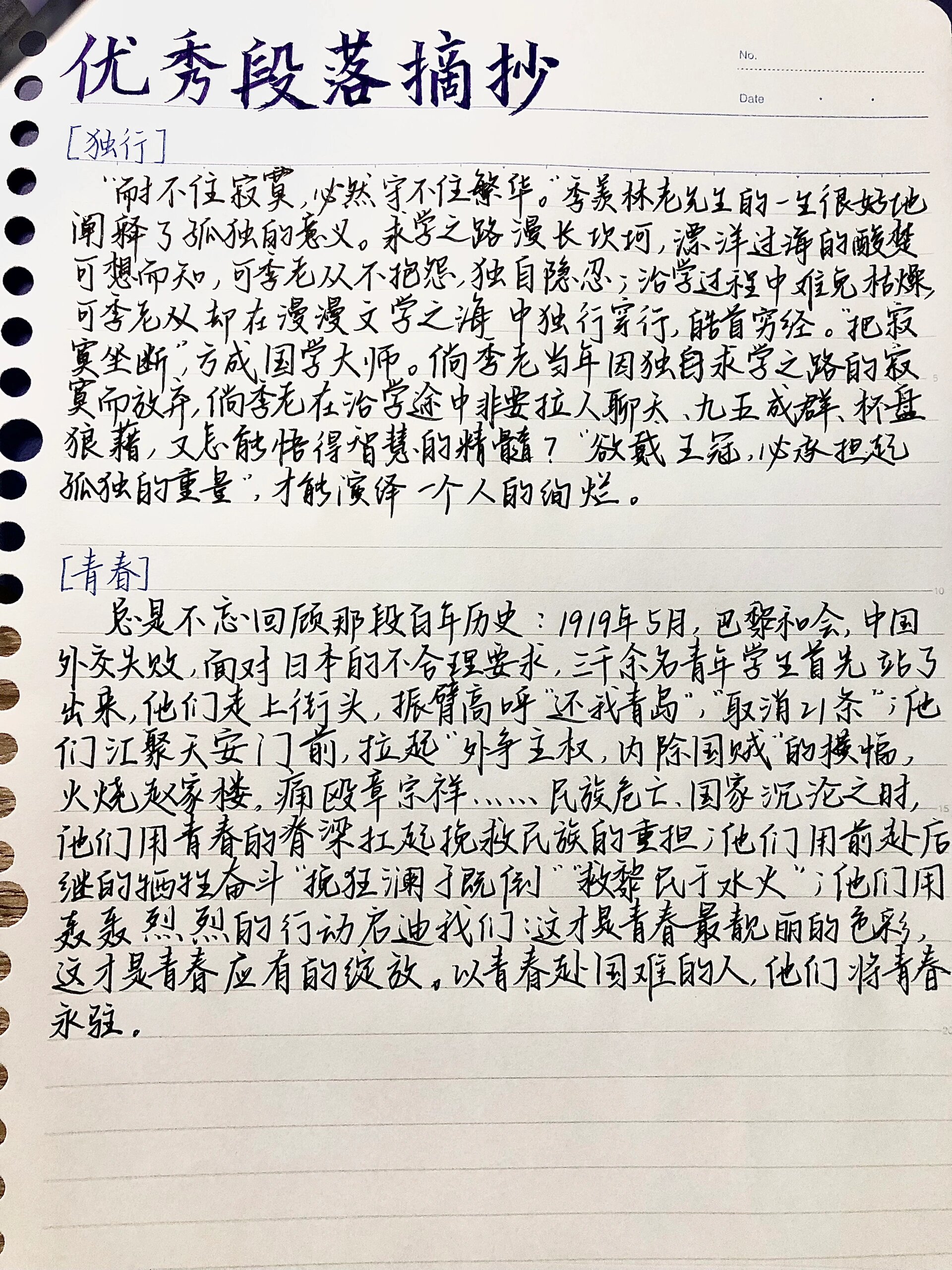 摘抄优美段落200字图片