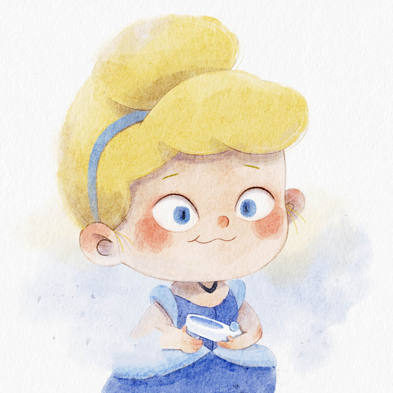 迪士尼公主头像Ⅰ板绘仿水彩 画画 再画一波小公主们 工具:ipad/手绘