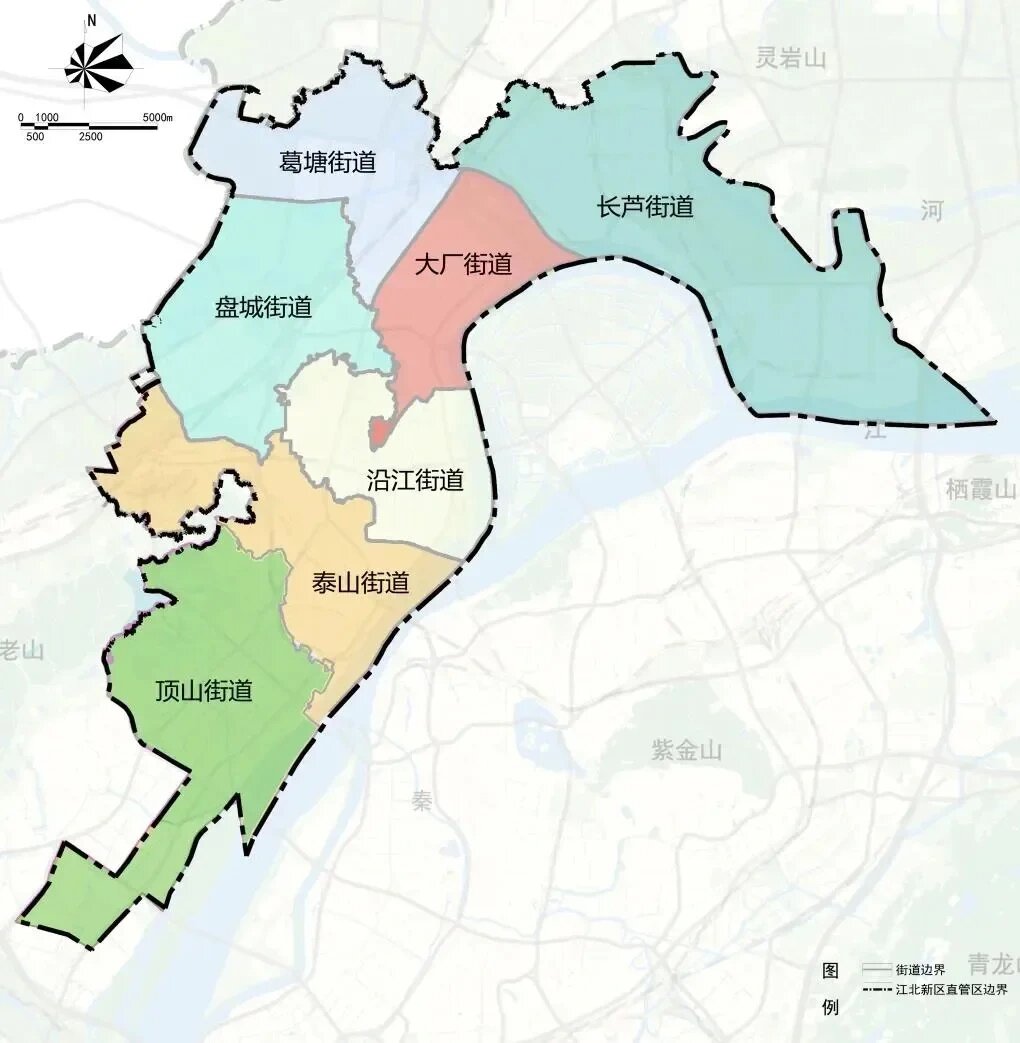 南京江北新区范围地图图片