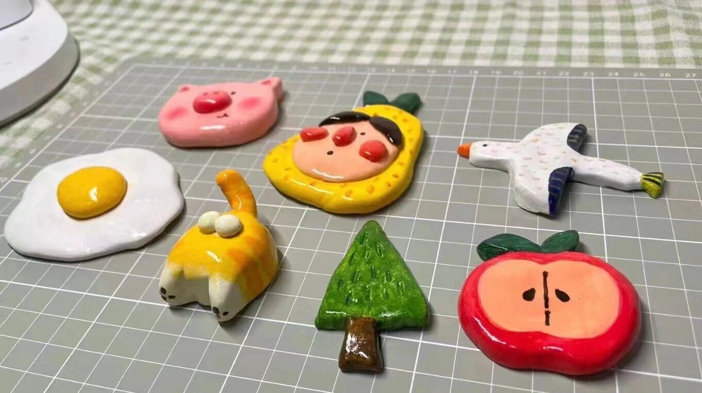 石塑粘土制作 纯手工冰箱贴 每个人的花期不同,不必焦虑别人比你提前