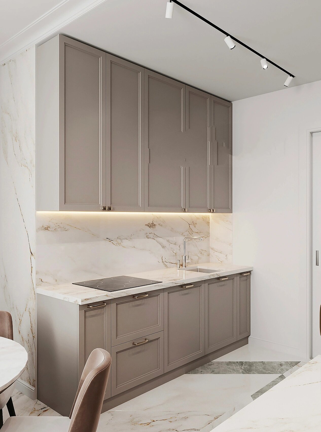 一眼沦陷的米灰法式轻奢橱柜92我看谁敢不爱