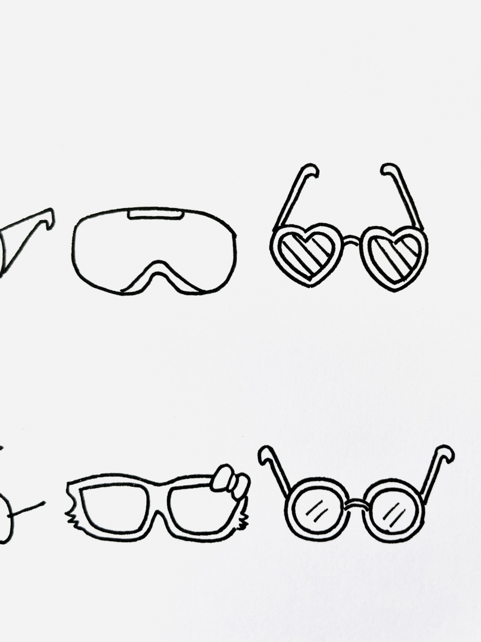 【简笔画】眼镜👓 分享一组眼镜简笔画 感觉已经画的超全啦😂