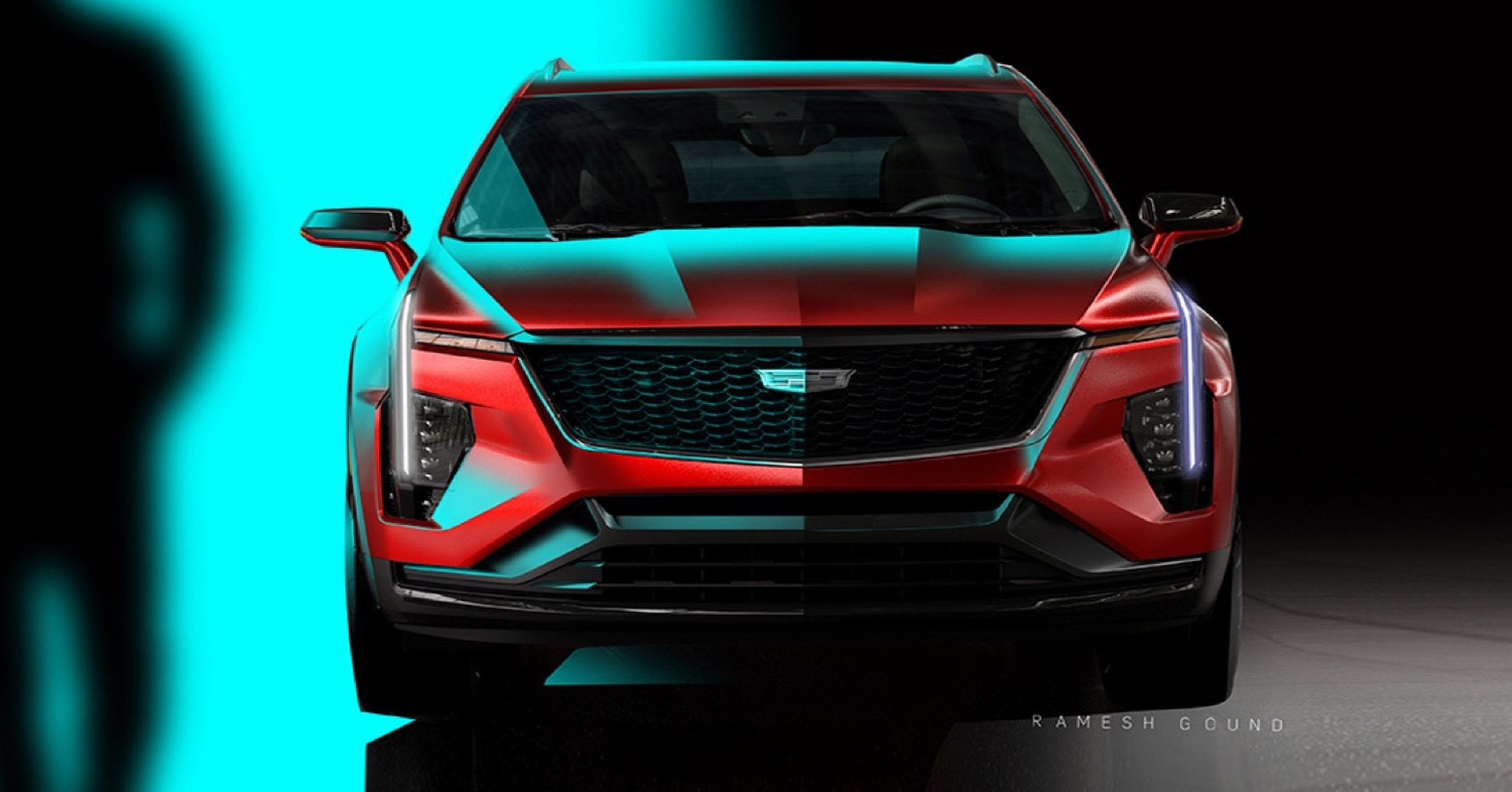 2024款凯迪拉克xt4设计草图