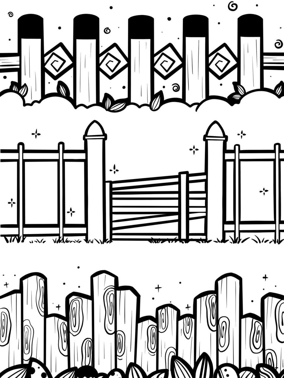 篱笆简笔画栅栏简单图片