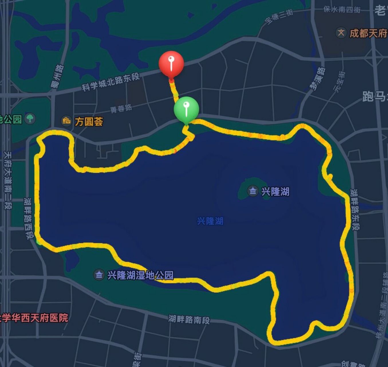 兴隆湖一圈有多少公里?… 帮大家试过了 十公里左右 假期人太多了