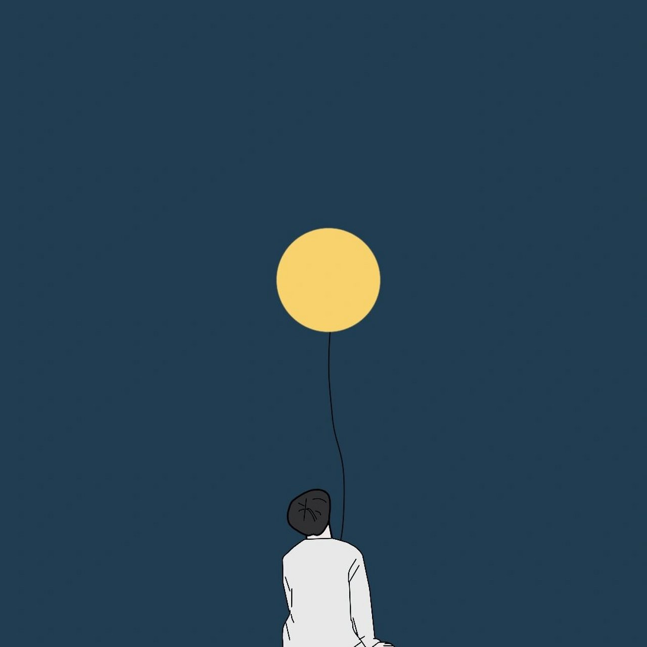 放月亮的男生背影头像 临摹 最后一张原图 要临摹图私聊我##画画