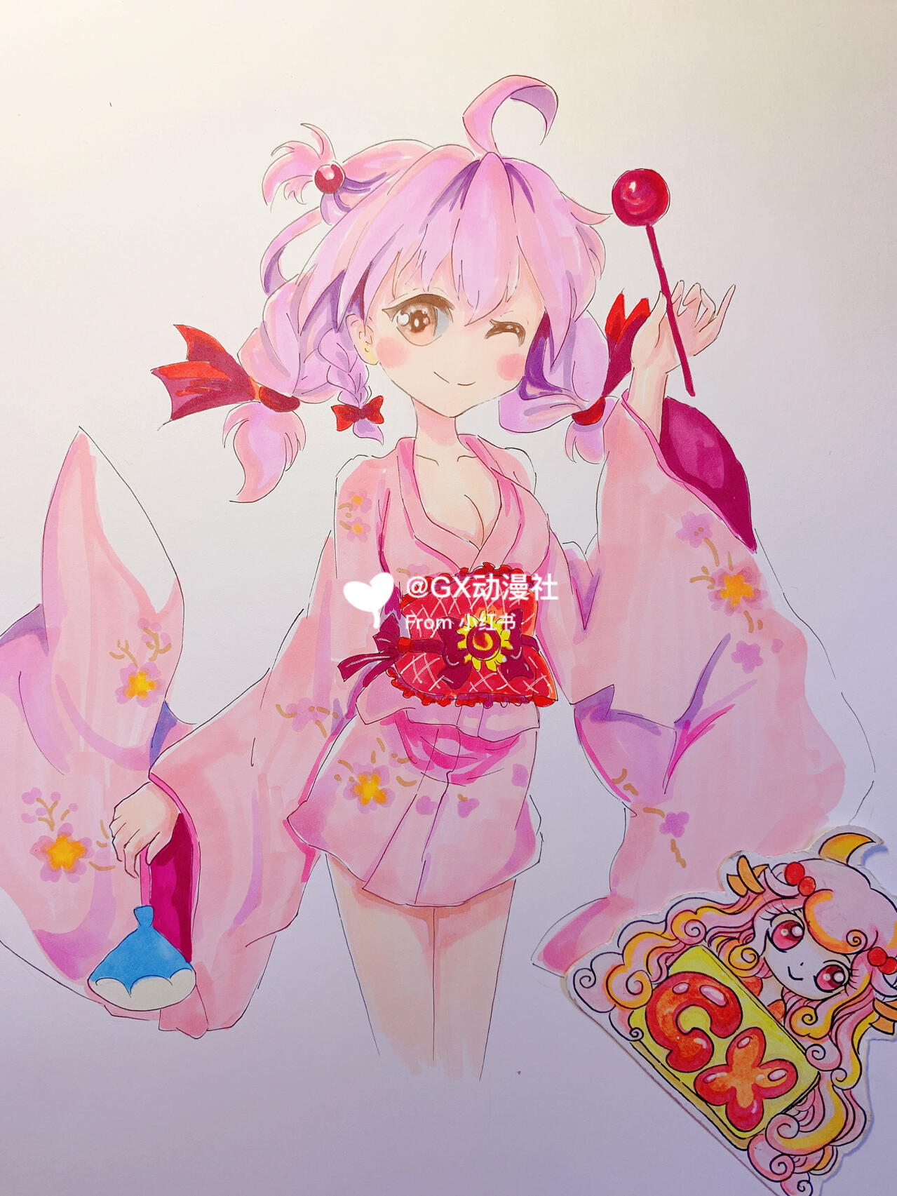 适合10岁以上画的和服👘女生