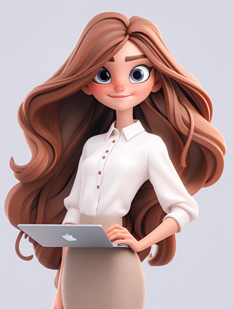 职业软件工程师程序员码农卡通头像(女版)