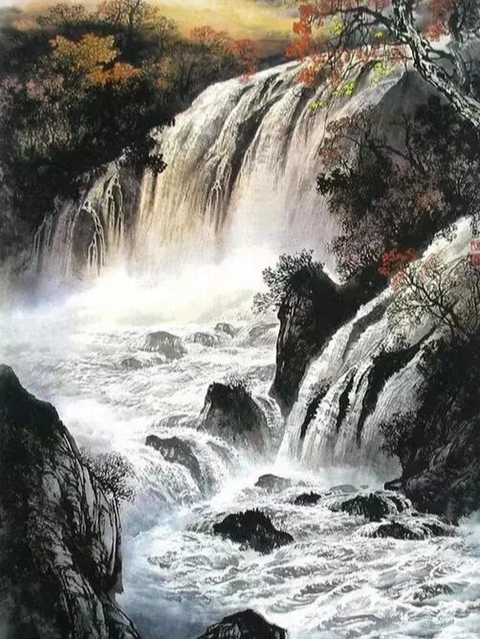 川籍画家曾刚彩墨山水画选 中国画