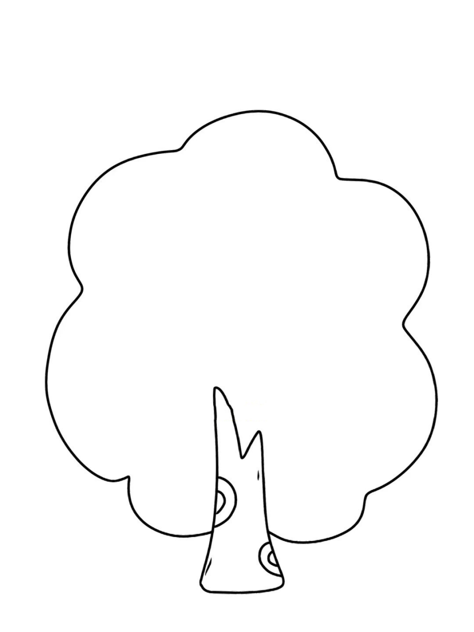 粘贴画《大树》素材/可打印