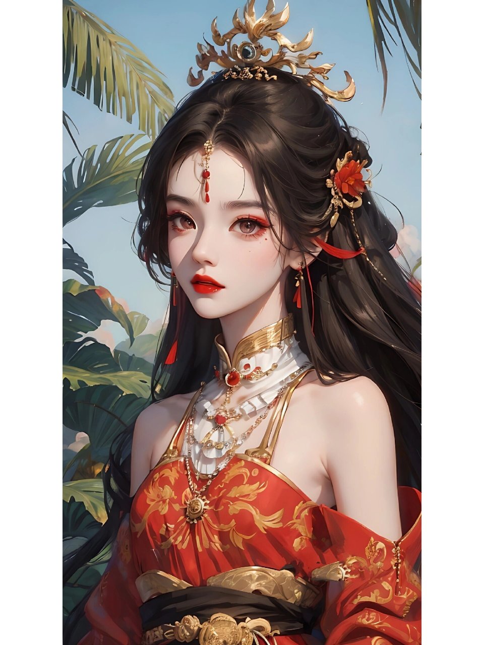 古风御姐美女 十里桃花十里尘 树底迷楼画里人