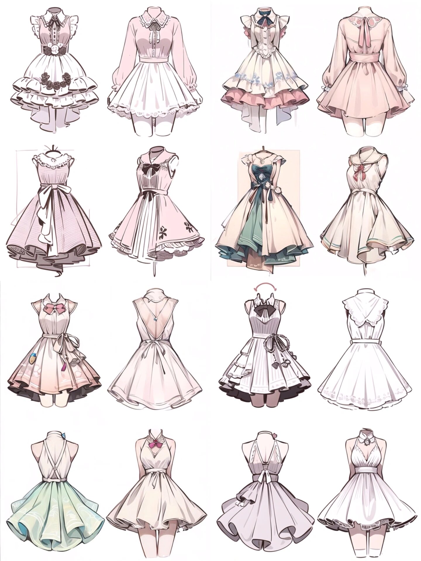 衬衫洛丽塔甜美连衣裙款式图