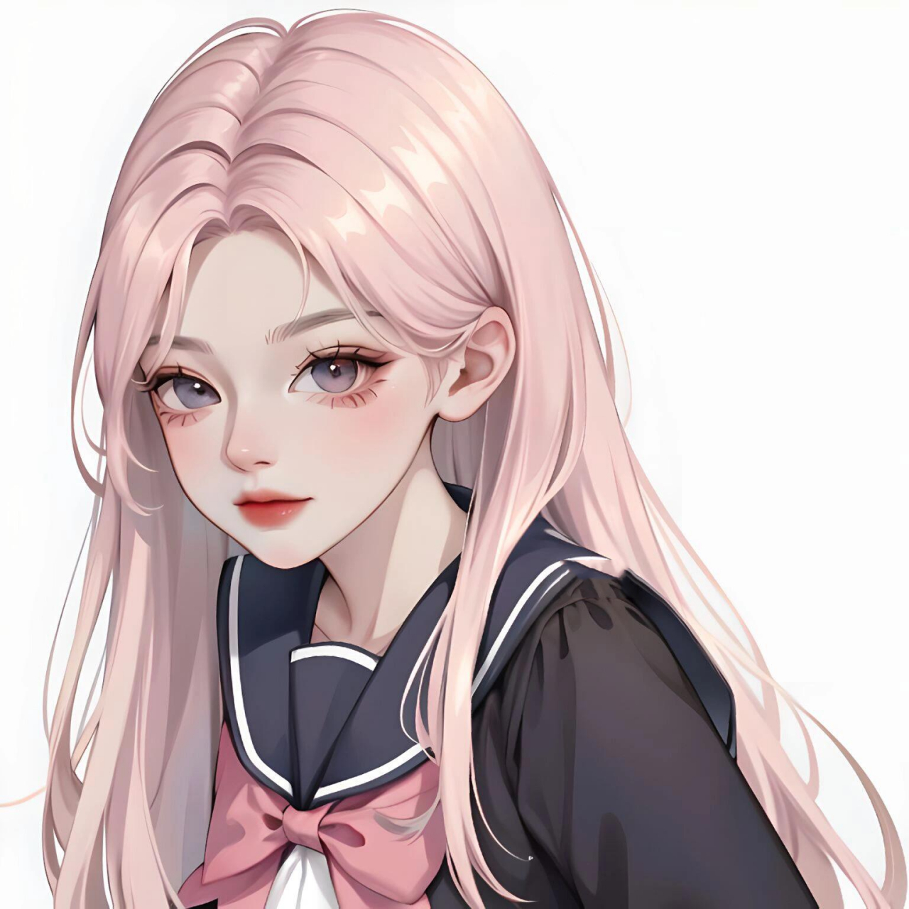 头像|小粉校服 粉毛毛 制服也看不腻