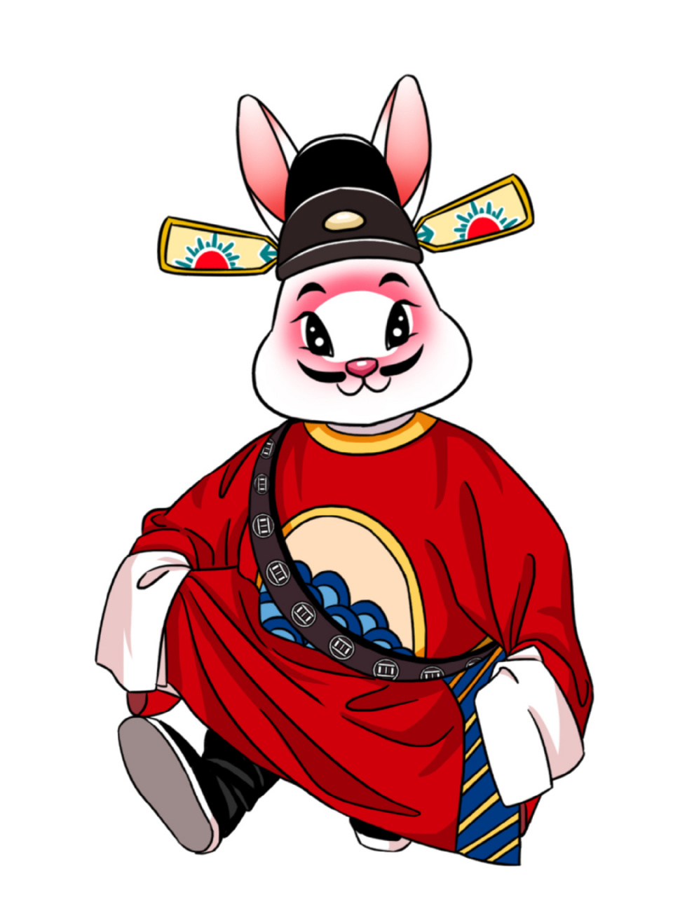 免抠素材|2023年兔年新年京剧兔子角 2023年兔年兔