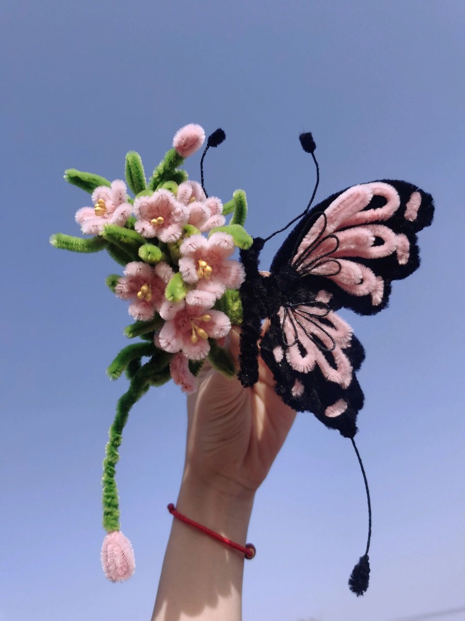 扭扭棒 | 花蝴蝶03 弟弟做的绝美黑粉花蝴蝶 尊的好喜欢06