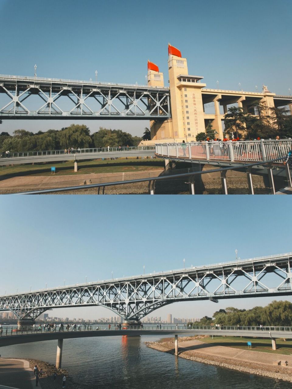 南京长江大桥玻璃栈道(环形景观桥) 99地点:江苏省南京市鼓楼区江山