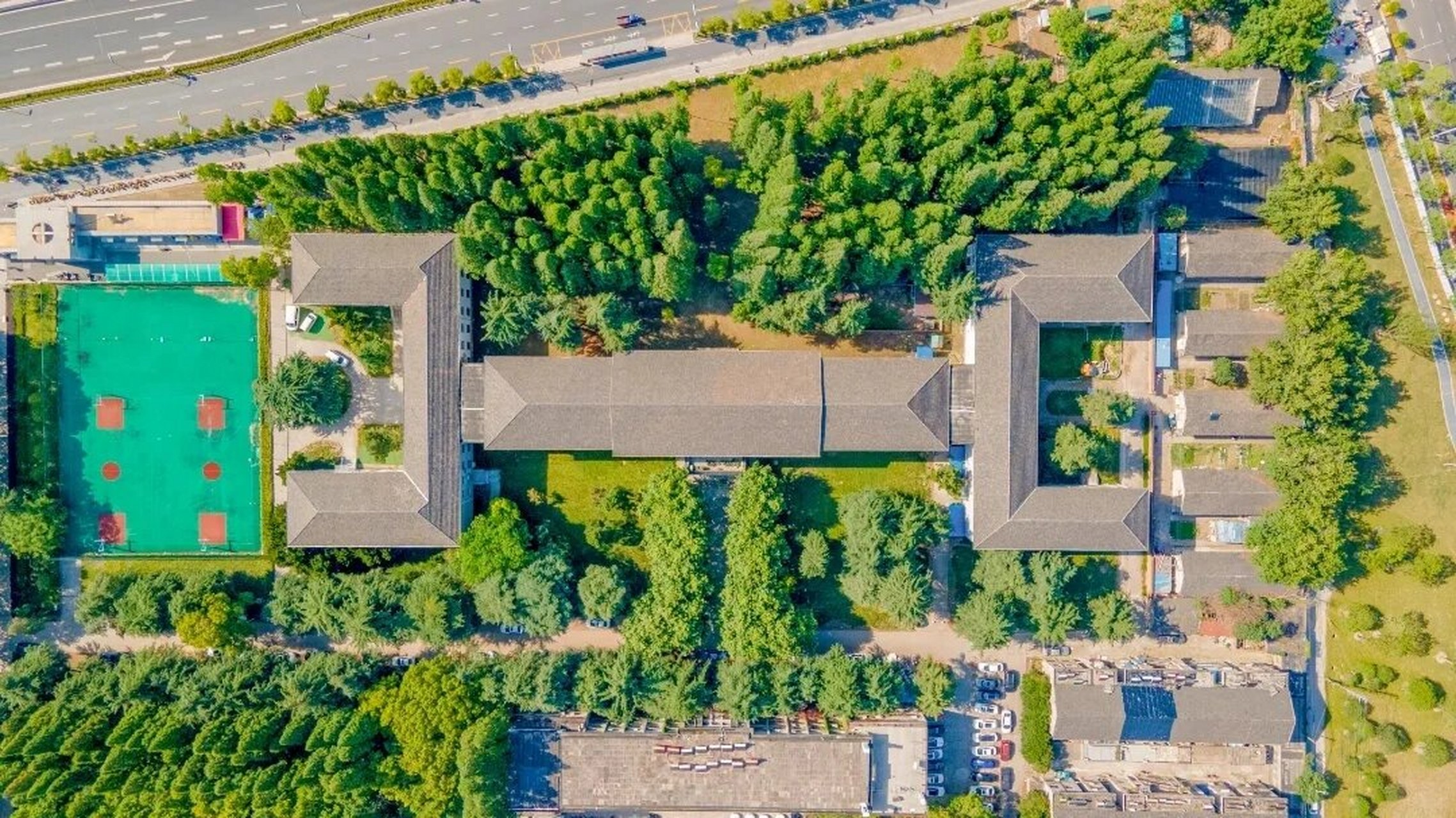 欢迎来到扬州大学江阳路南校区 马哲初心 铭记于心 微风阵阵 碧荷片片