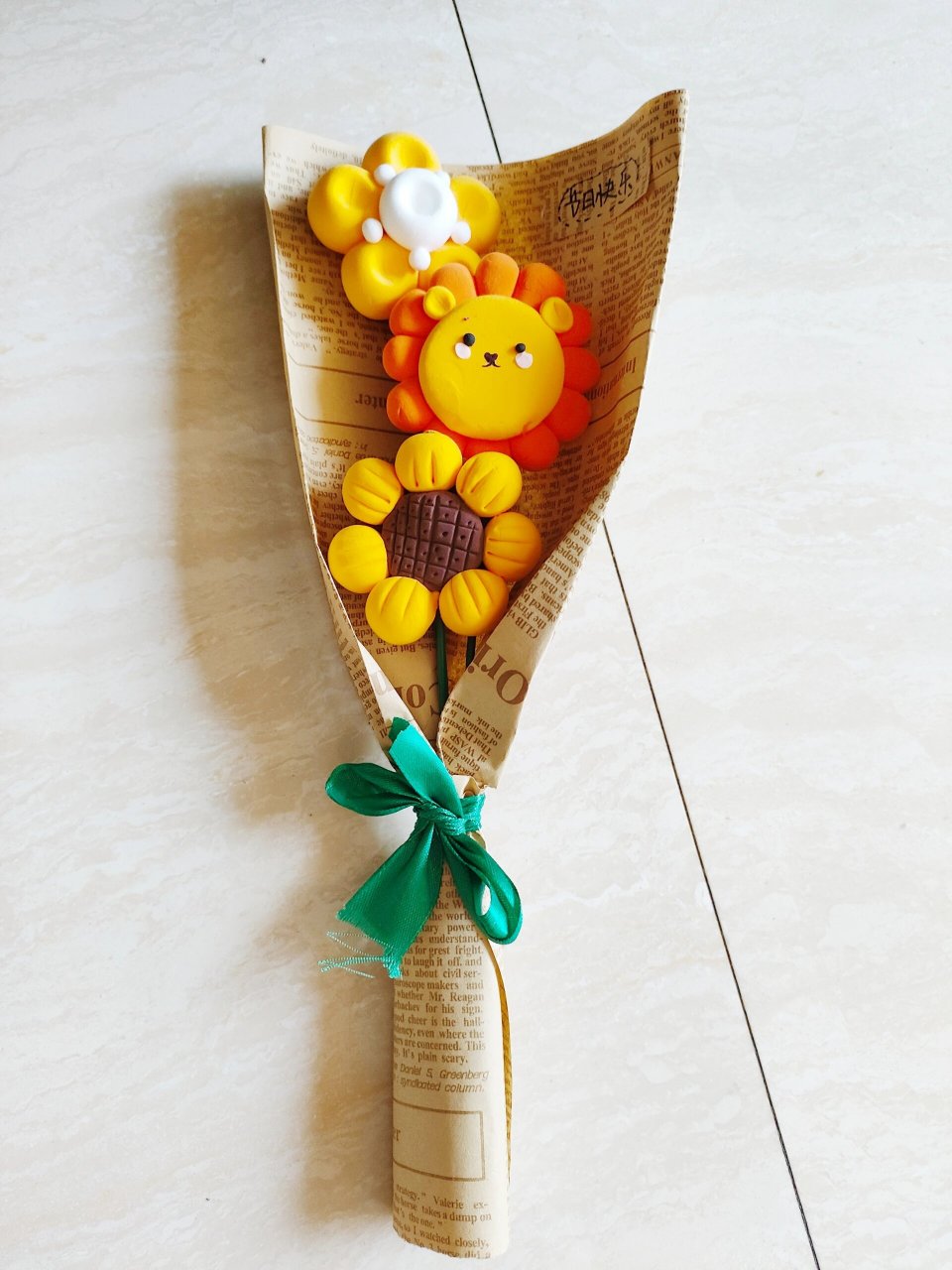 教师节感恩节彩泥黏土花束 做的有点着急,有点粗糙,希望心意能到