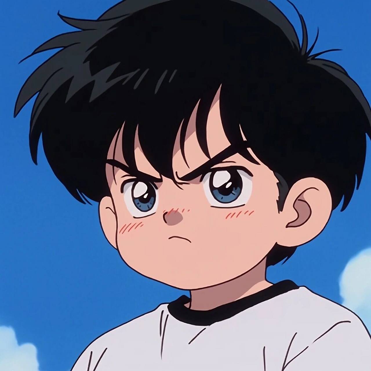 可爱男生头像(情头):生气了!要亲亲才行!