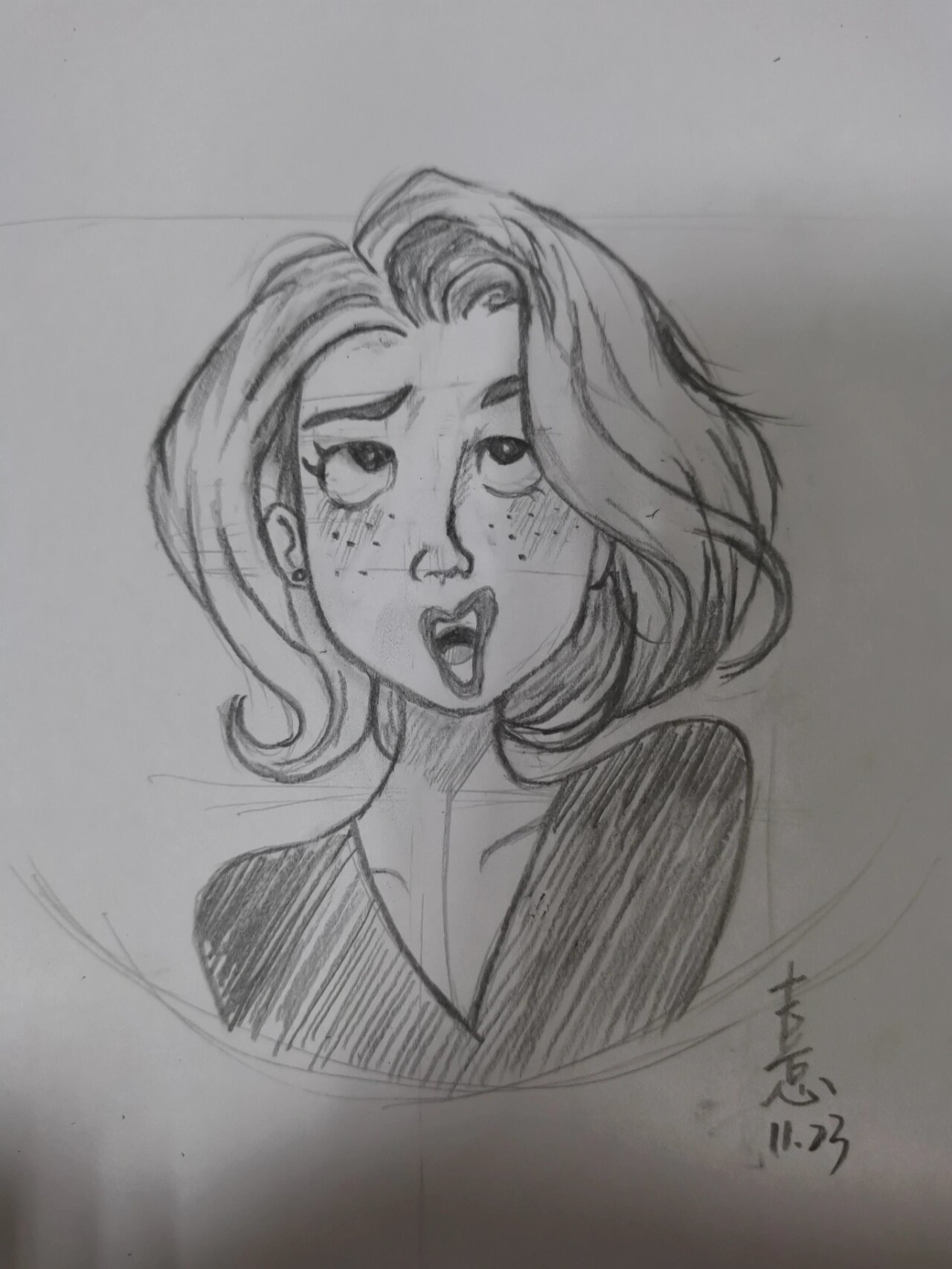 黑白画画 简笔画 女孩 傲娇 涂鸦 头像