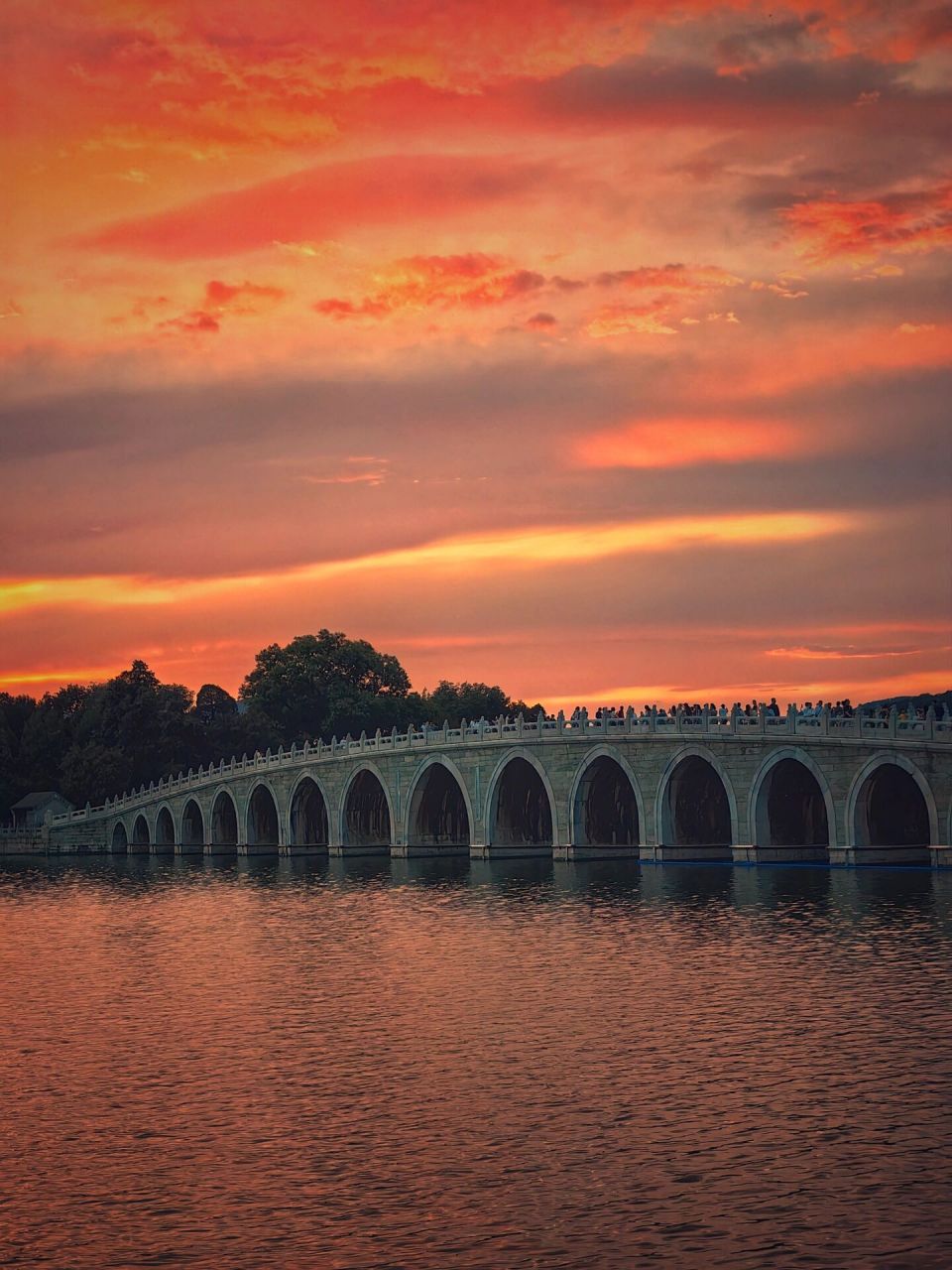 15北京颐和园晚霞,绝绝子!