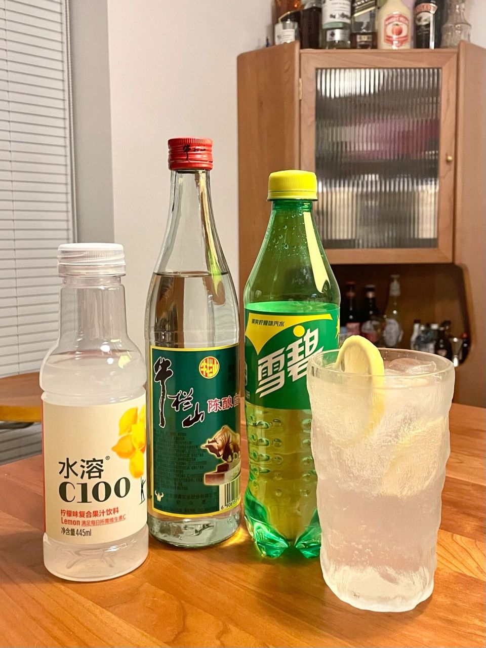 牛栏山 雪碧 水溶c,土味调酒好喝又上头!