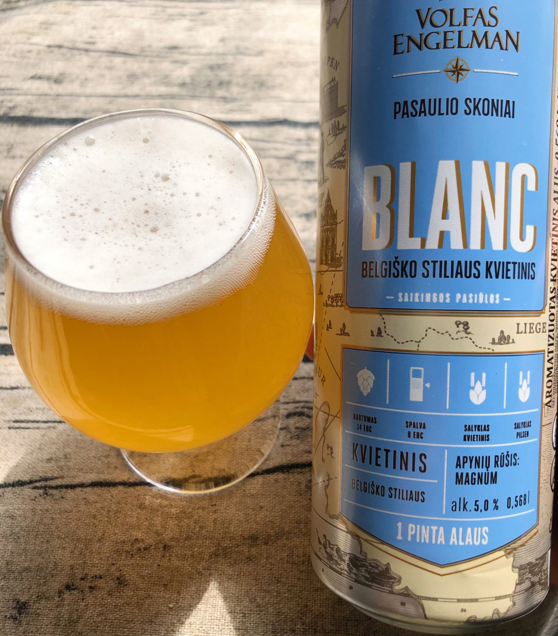 还是一如既往的大罐568ml,侧面图案是比利时各地跟啤酒有关的风土人情