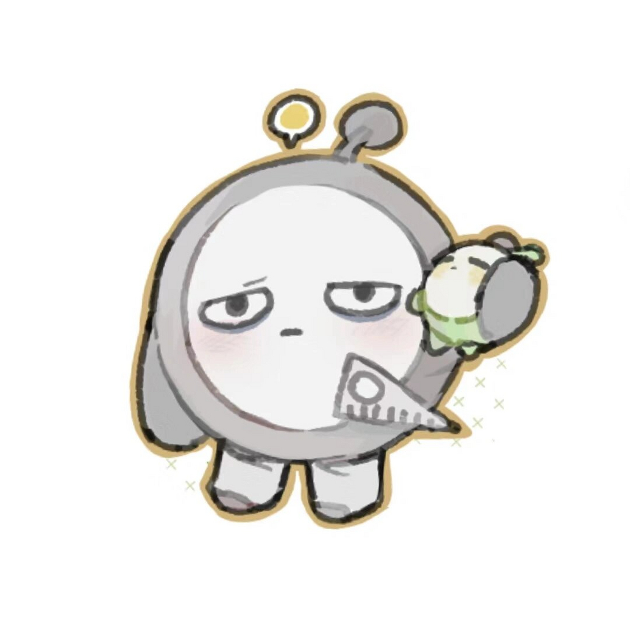 好看不 最近大家老是催我要小绿蛋头像来了来了