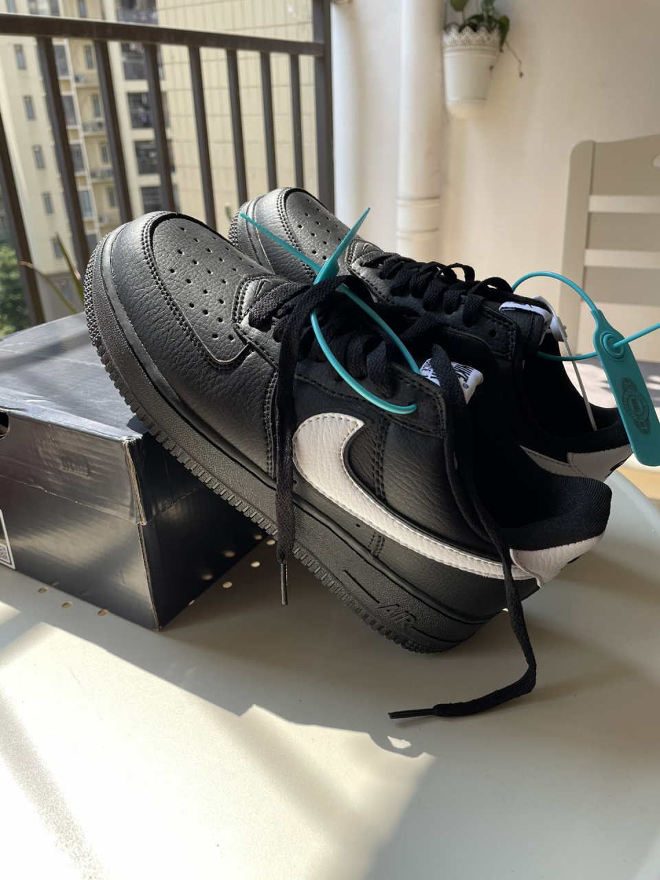 nike af1空军一号 黑白 超级酷好吧 黑白配色永远经典永远百搭!