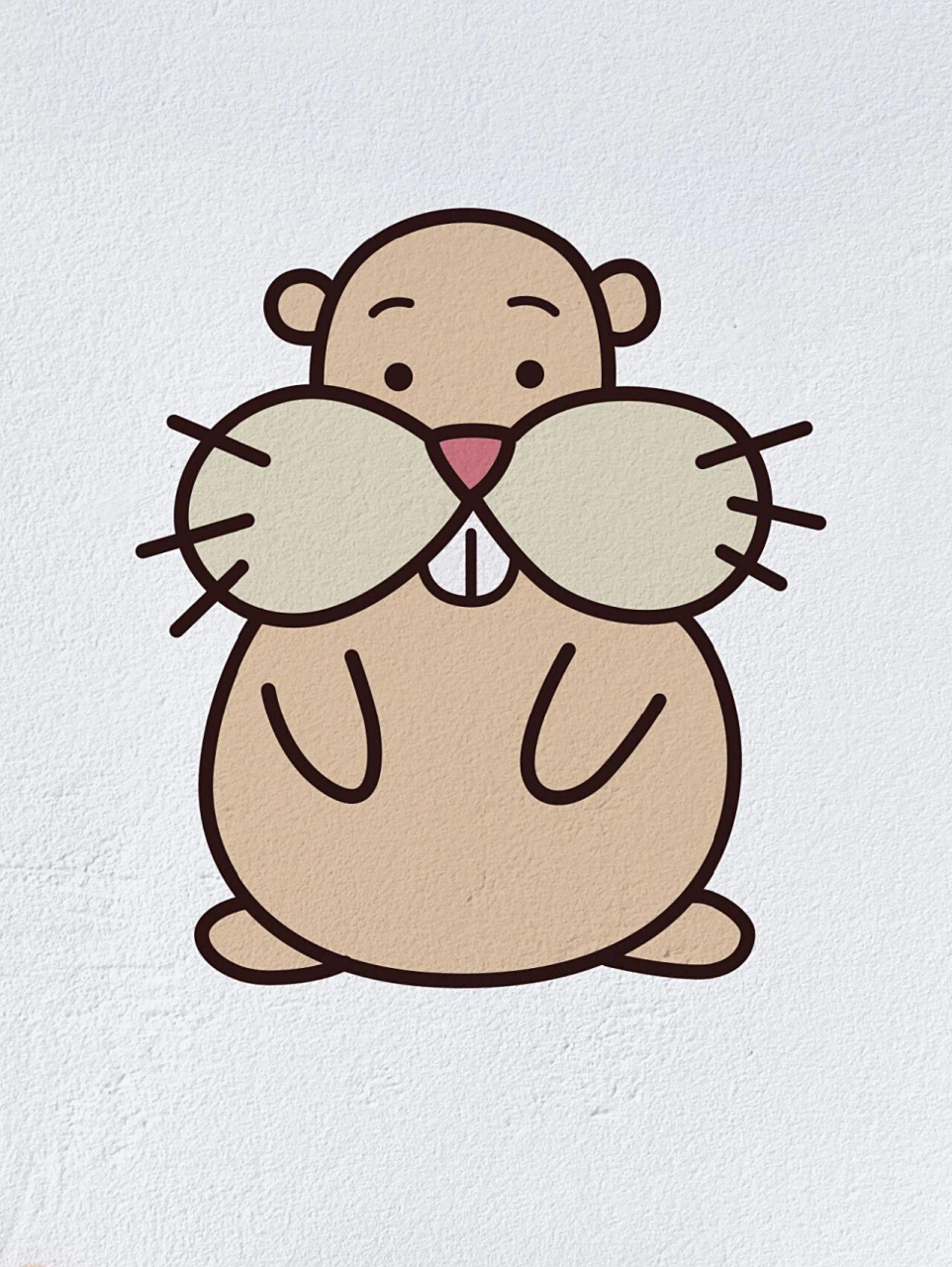 动物简笔画之可爱的河狸(内附过程图)