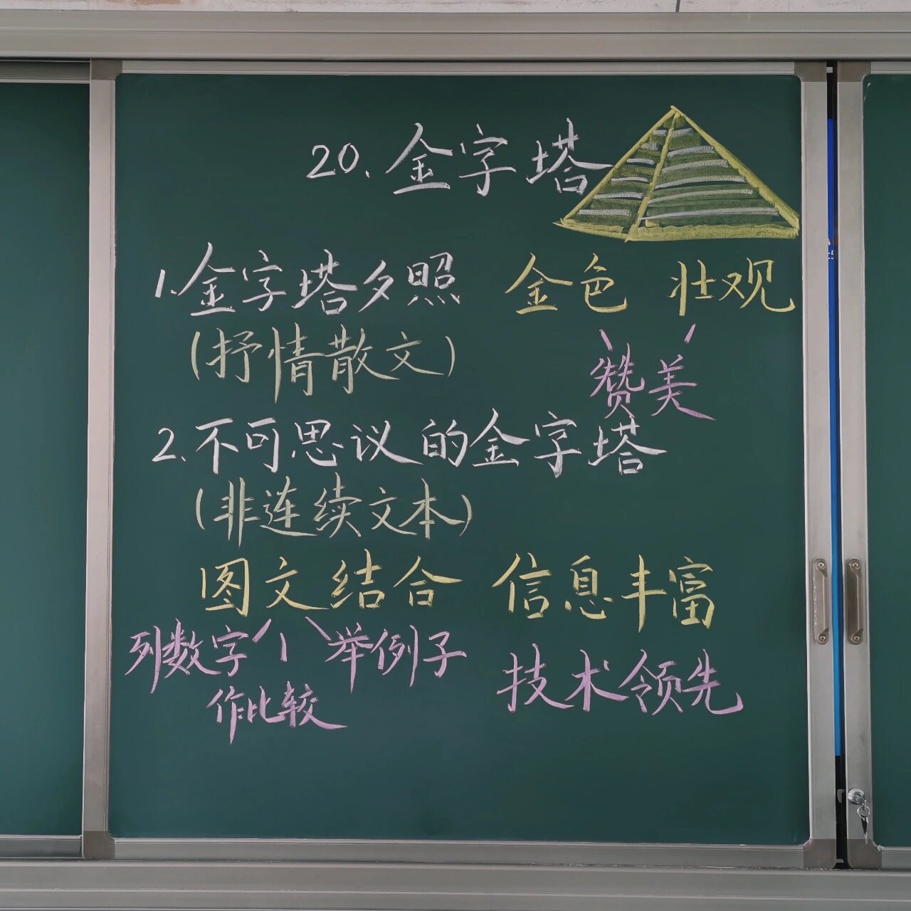 《金字塔》板书设计  五年级下册《金字塔》板书设计