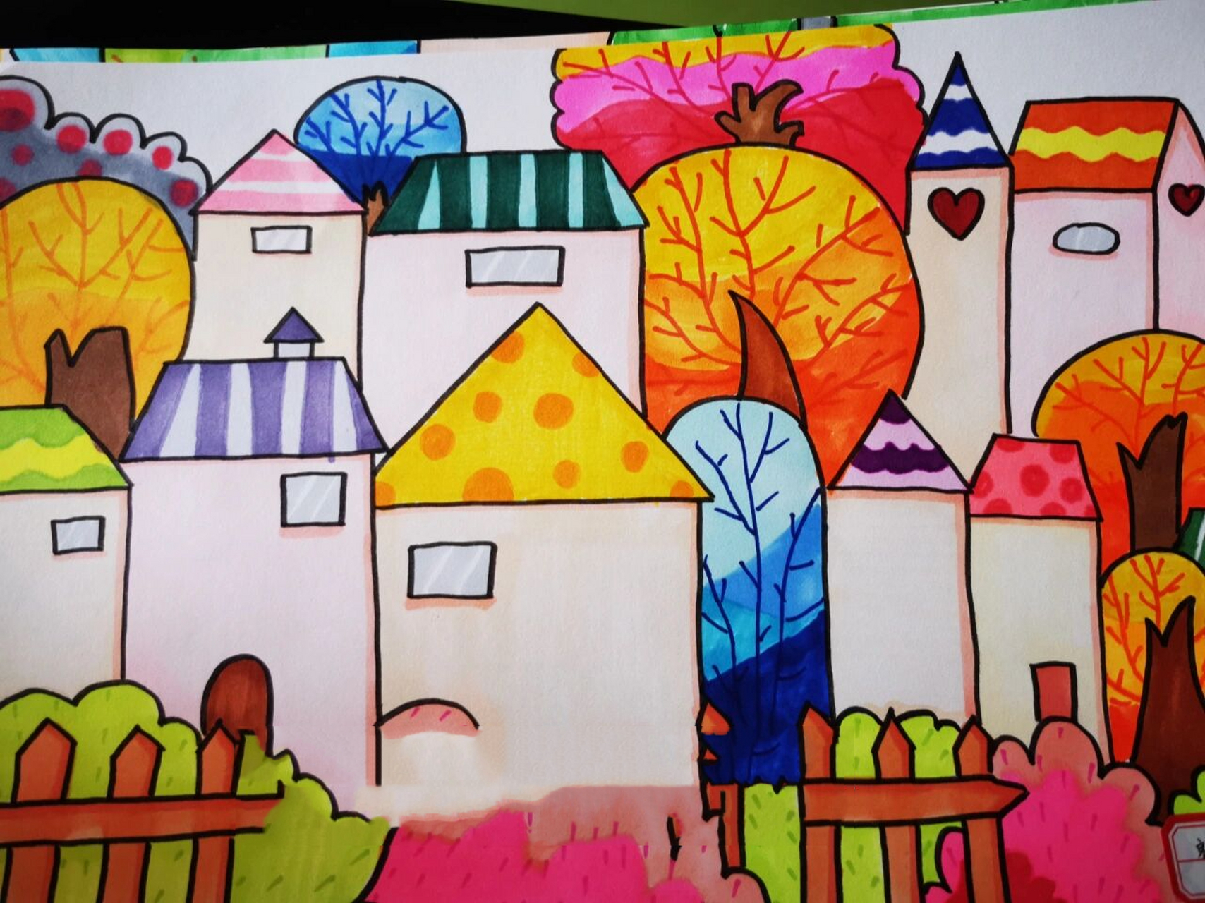 儿童画《家乡美》 努力吧,打工人