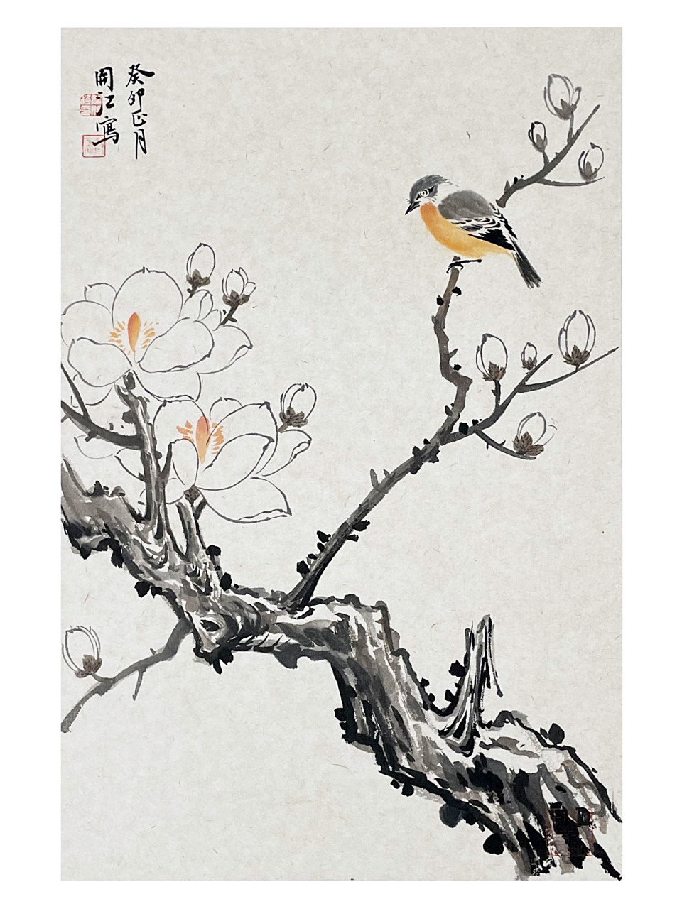 国画写意玉兰花 国画写意玉兰花