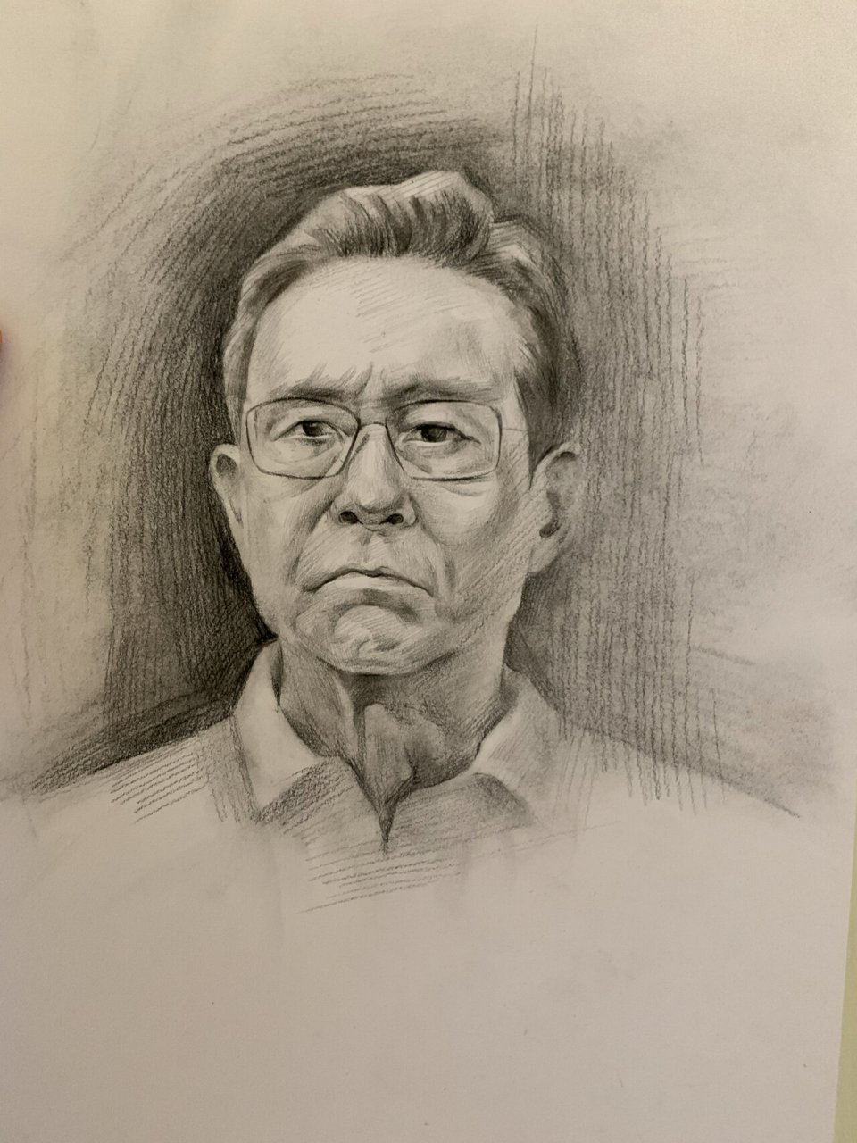 素描钟南山爷爷 希望疫情快点过去吧