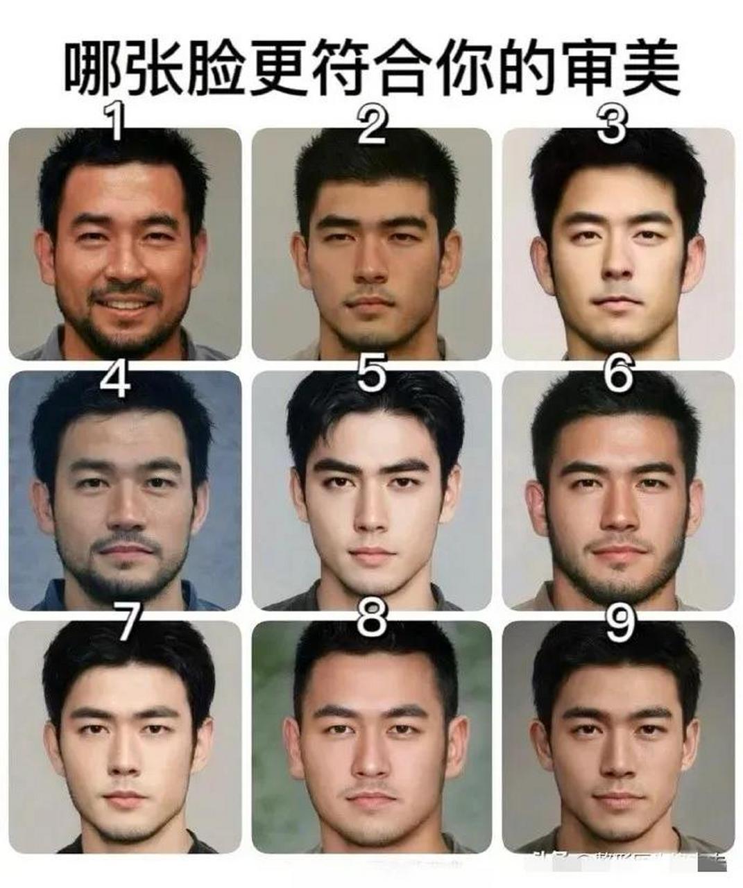 这九张男人的脸,哪张最符合你的审美?