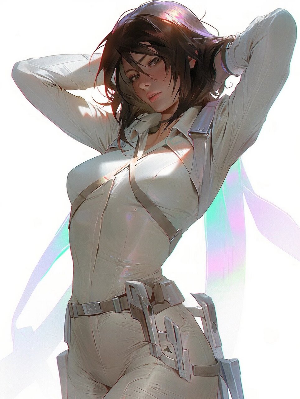 三笠·阿克曼|壁纸 试了试midjourney的新模式,越来越多强了