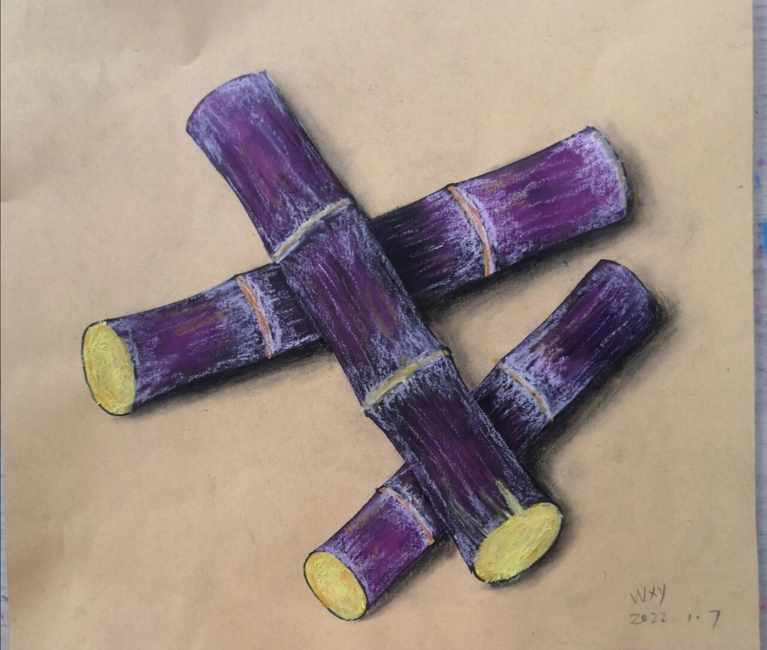 儿童画甘蔗 简单易上手的儿童画