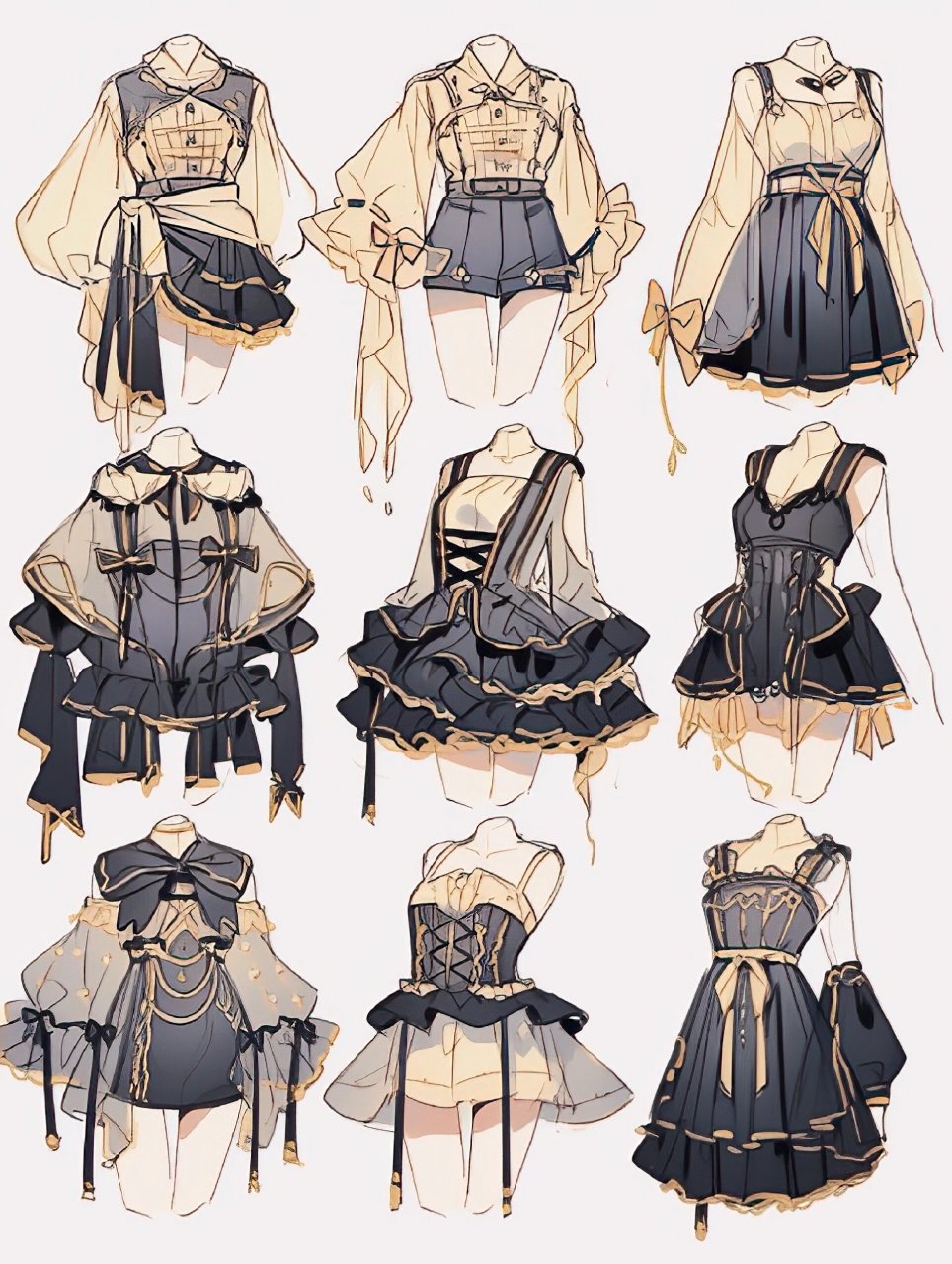 小裙子穿搭素材|服装展示