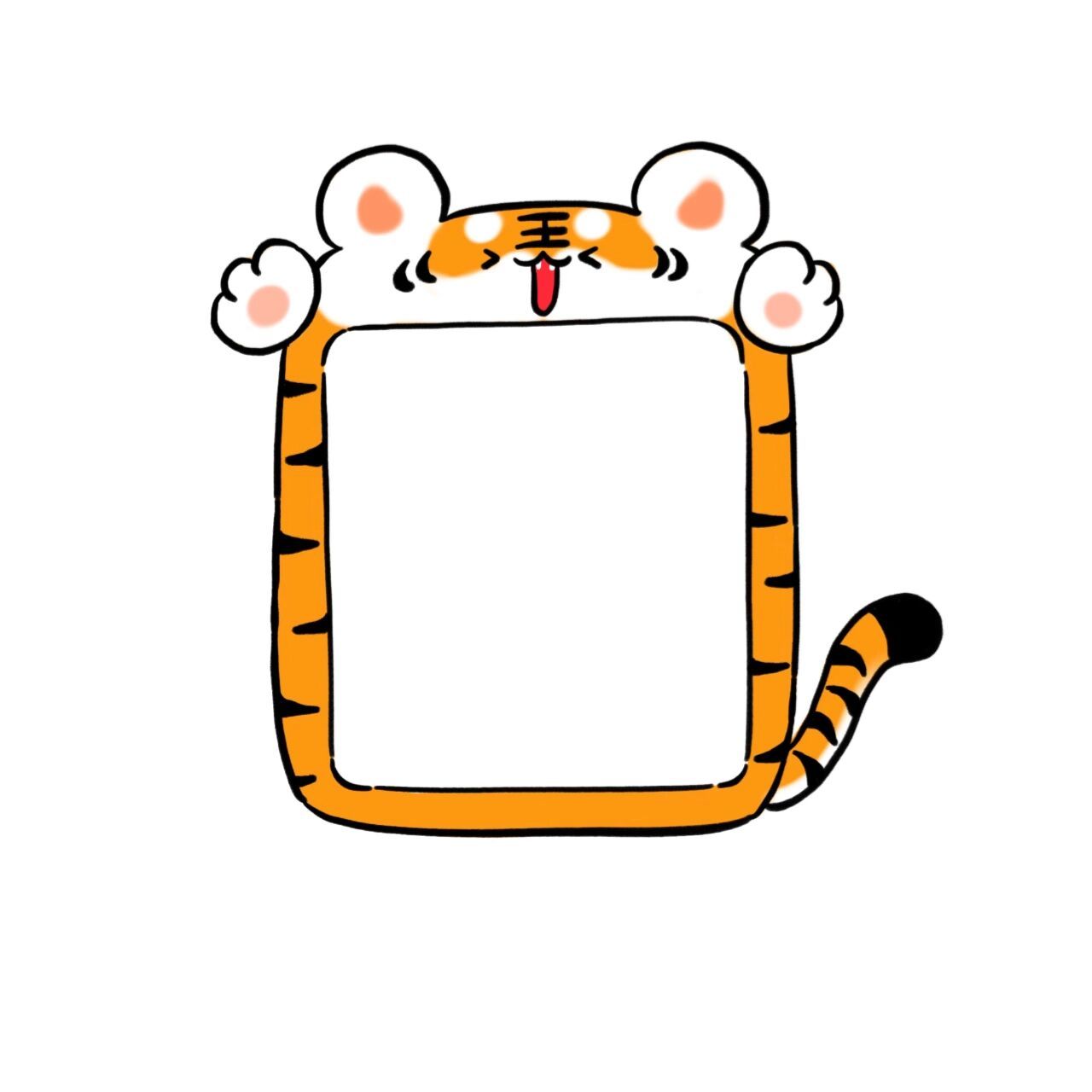 简笔画(步骤) | 小老虎2月台历,相框来啦  到啦,给自己的手帐里画上小