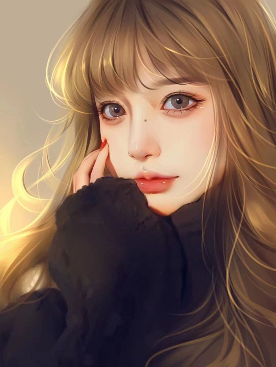 手绘画一个美到冒泡的女生唯美头像 日常绘画分享  分享一组美到冒泡