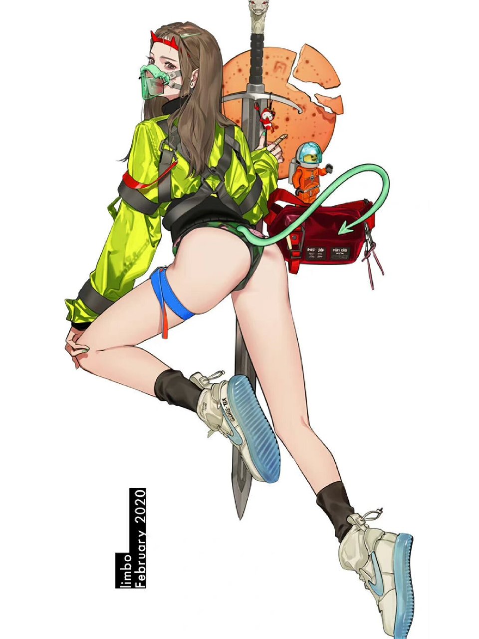 夸张的人体透视动漫人物角色插画分享