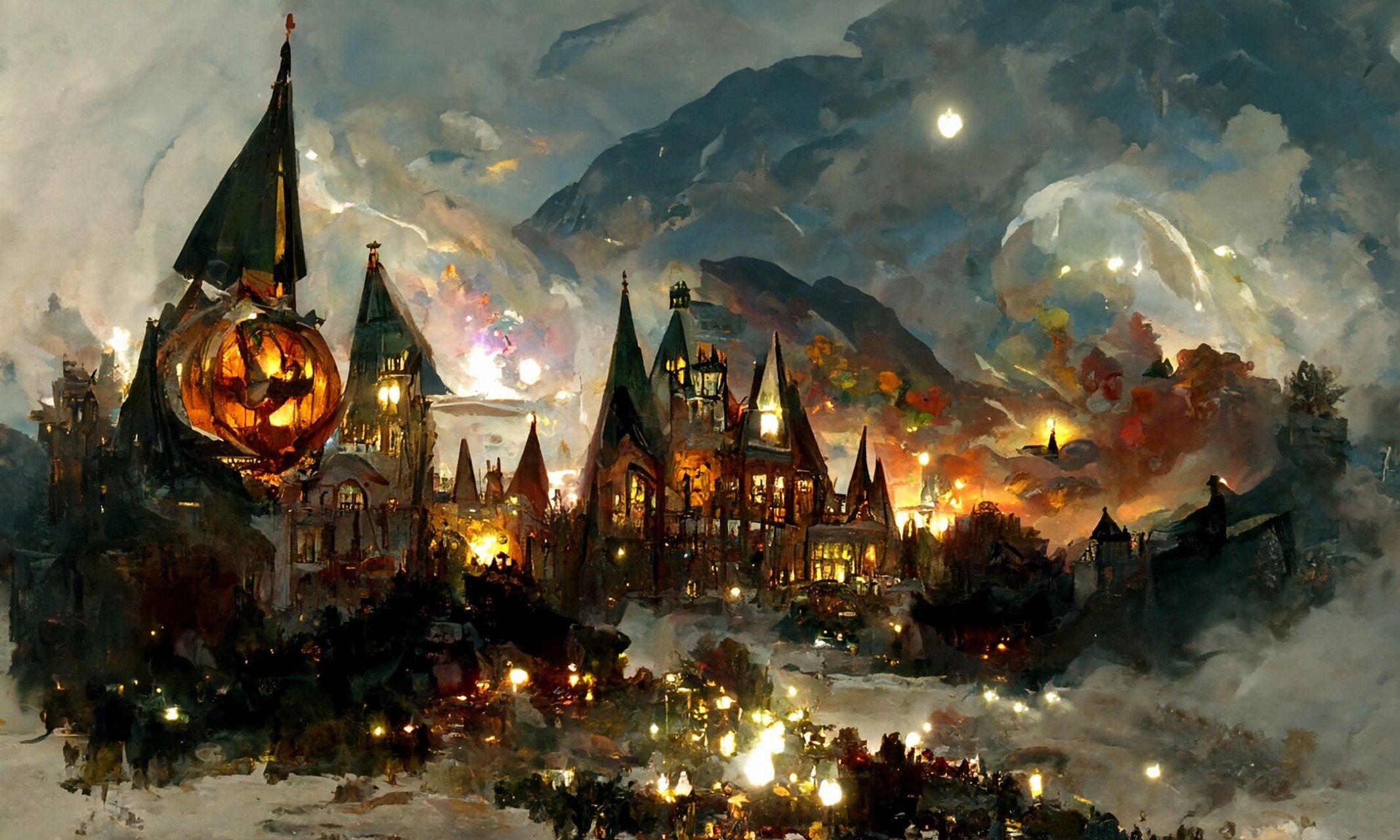 霍格沃茨万圣节主题壁纸999999给平板换上吧 有很多小伙伴说