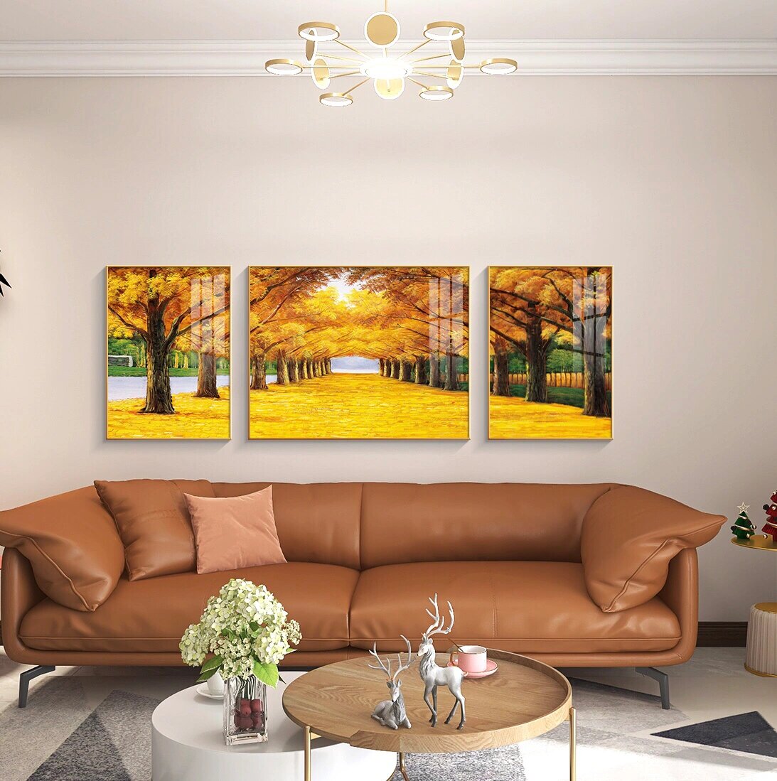 黄金大道新中式挂画黄金满地壁画